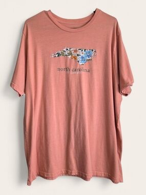 North Carolina Home Free Graphic Tee - Coral 2XL